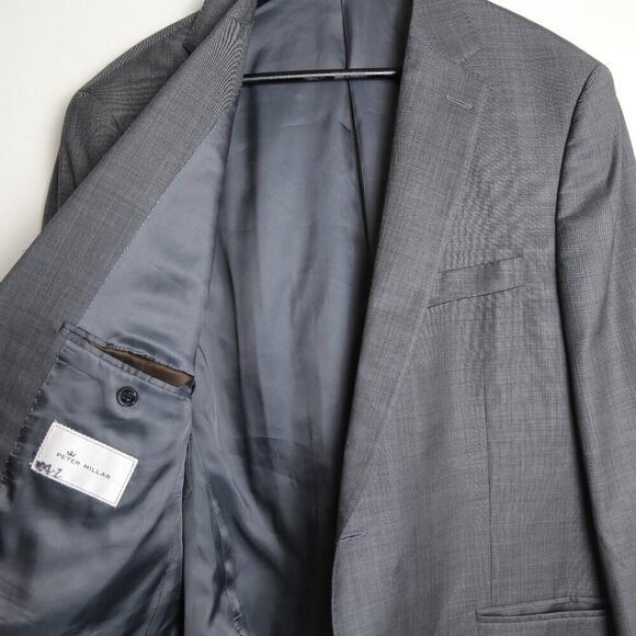 Peter Millar 100% Wool Sport Coat Blazer Tailored Jacket Men's Size 44T - Picture 5 of 12